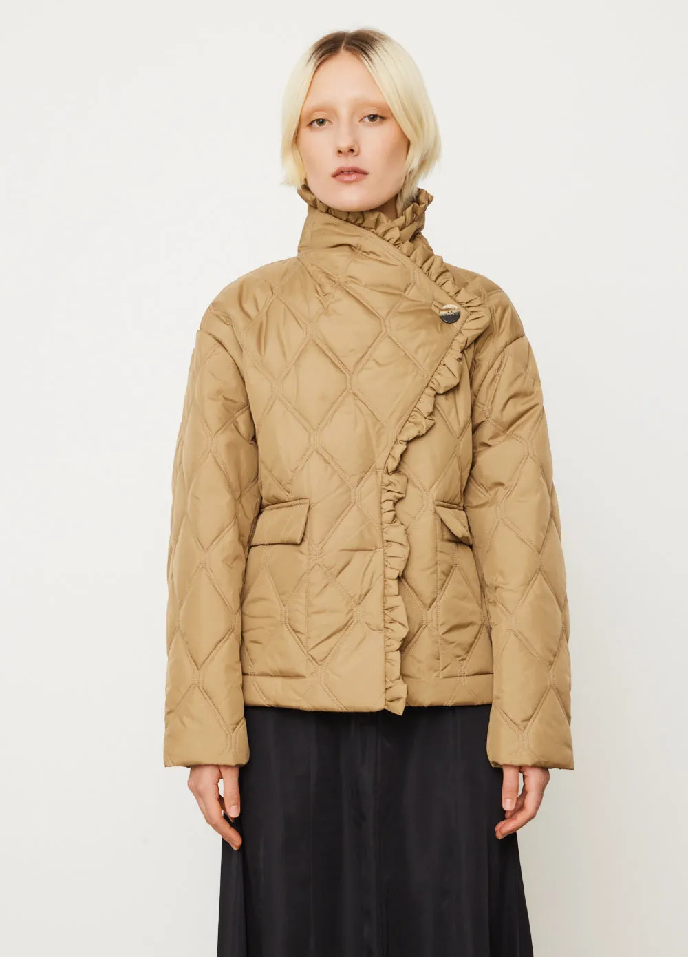 Ripstop Quilt Frill Edge Jacket