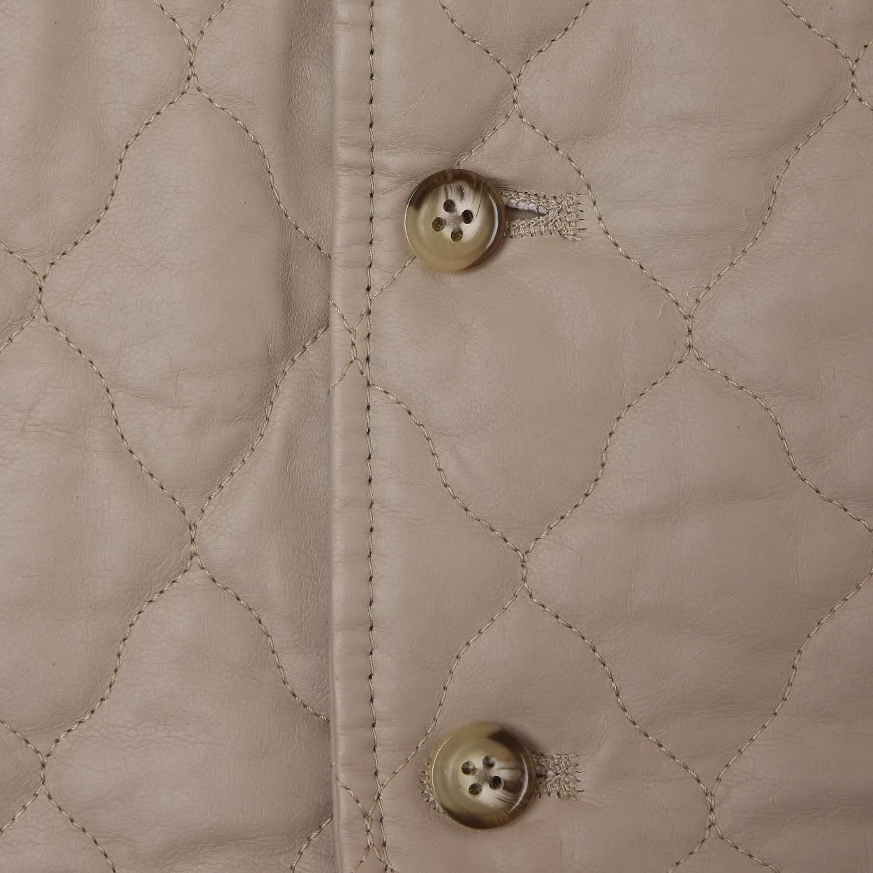 Rius Leather Jacket | Grey Beige Leather