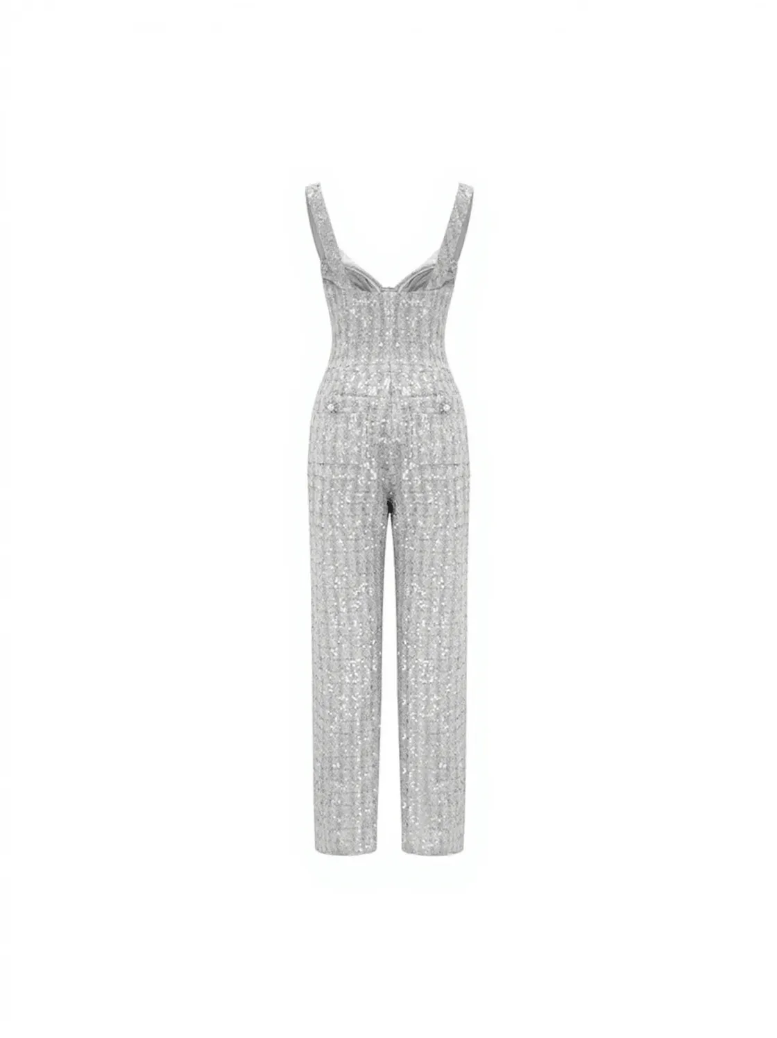 Roan Sequin Tweed Jumpsuit
