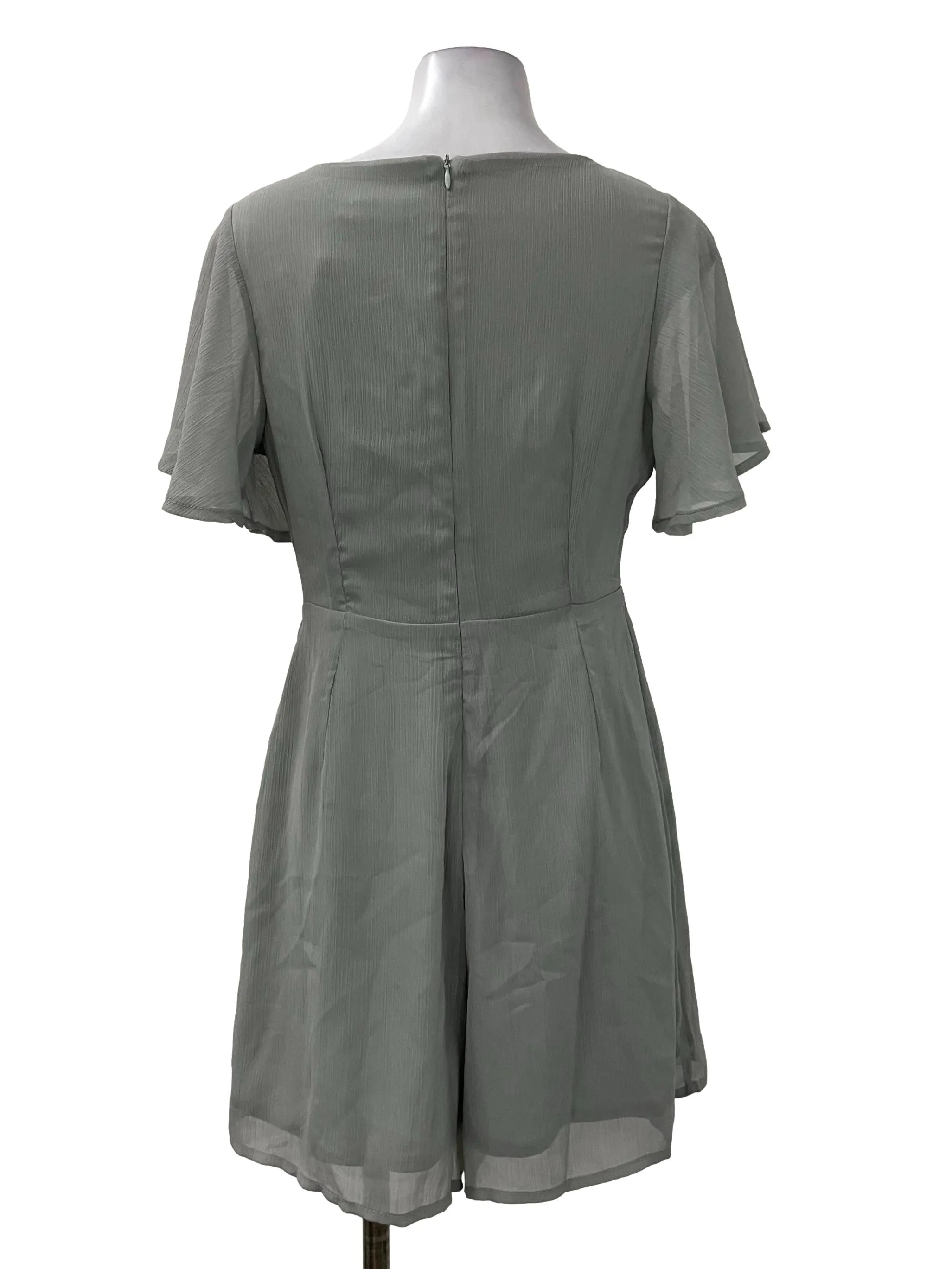 Sage Green Front Twist Romper