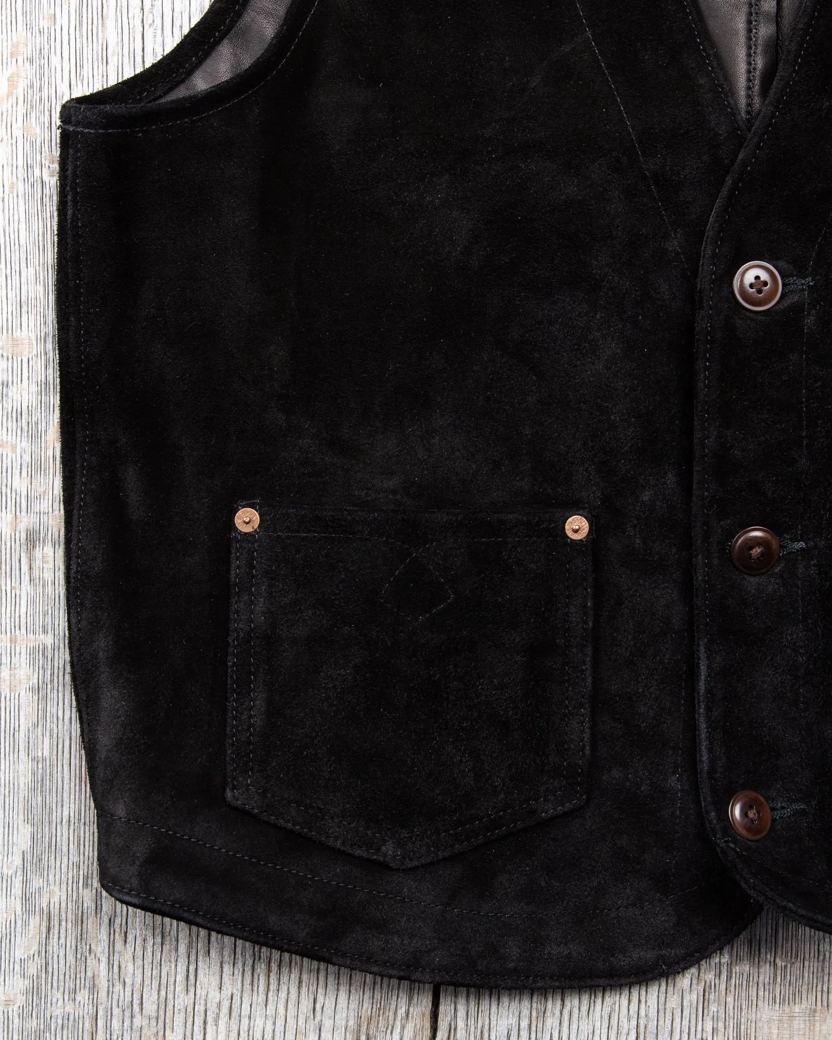 Second Hand Indigofera Harrison Leather Vest Black Size L