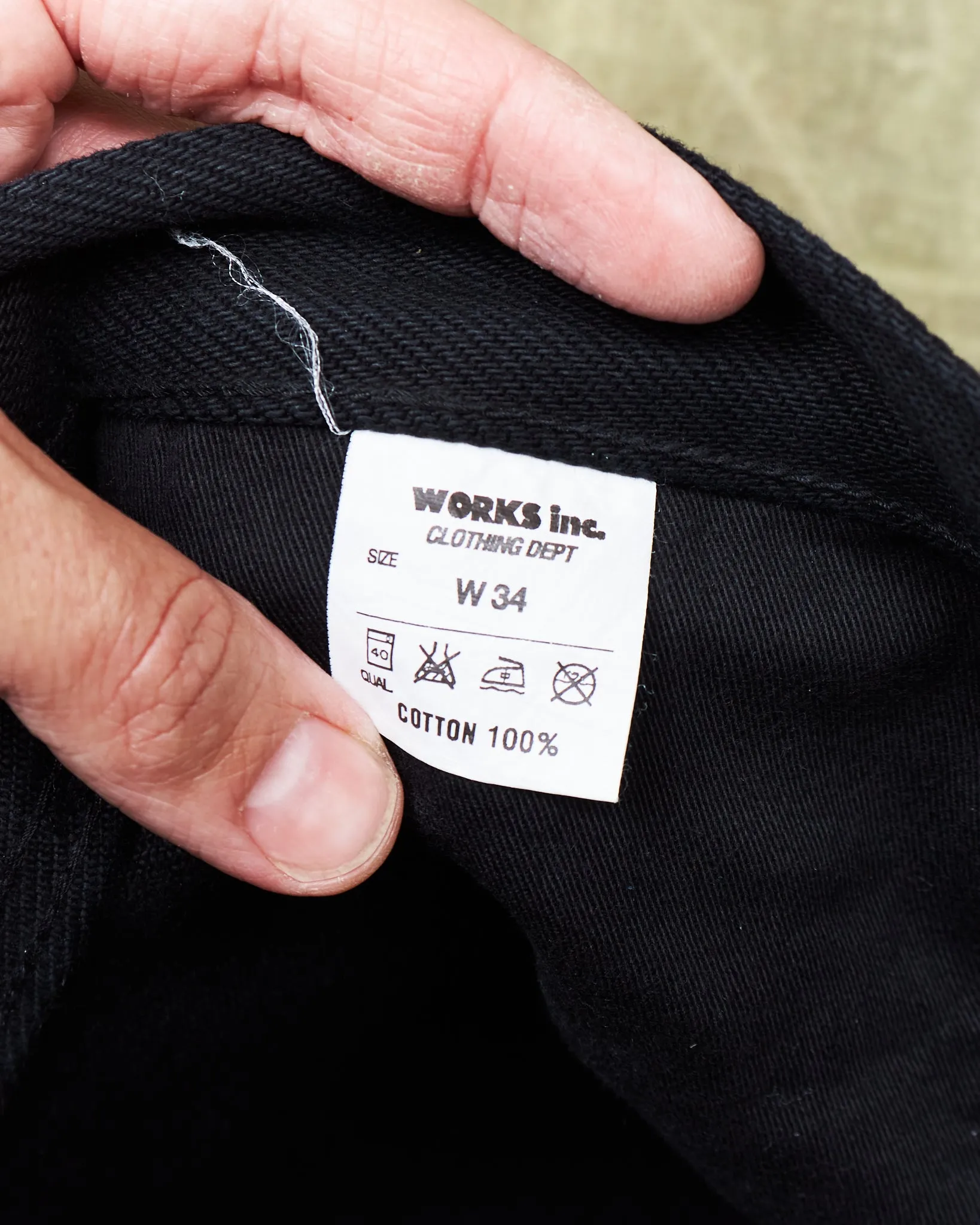 Second Hand Iron Heart 21oz Black Jeans W34