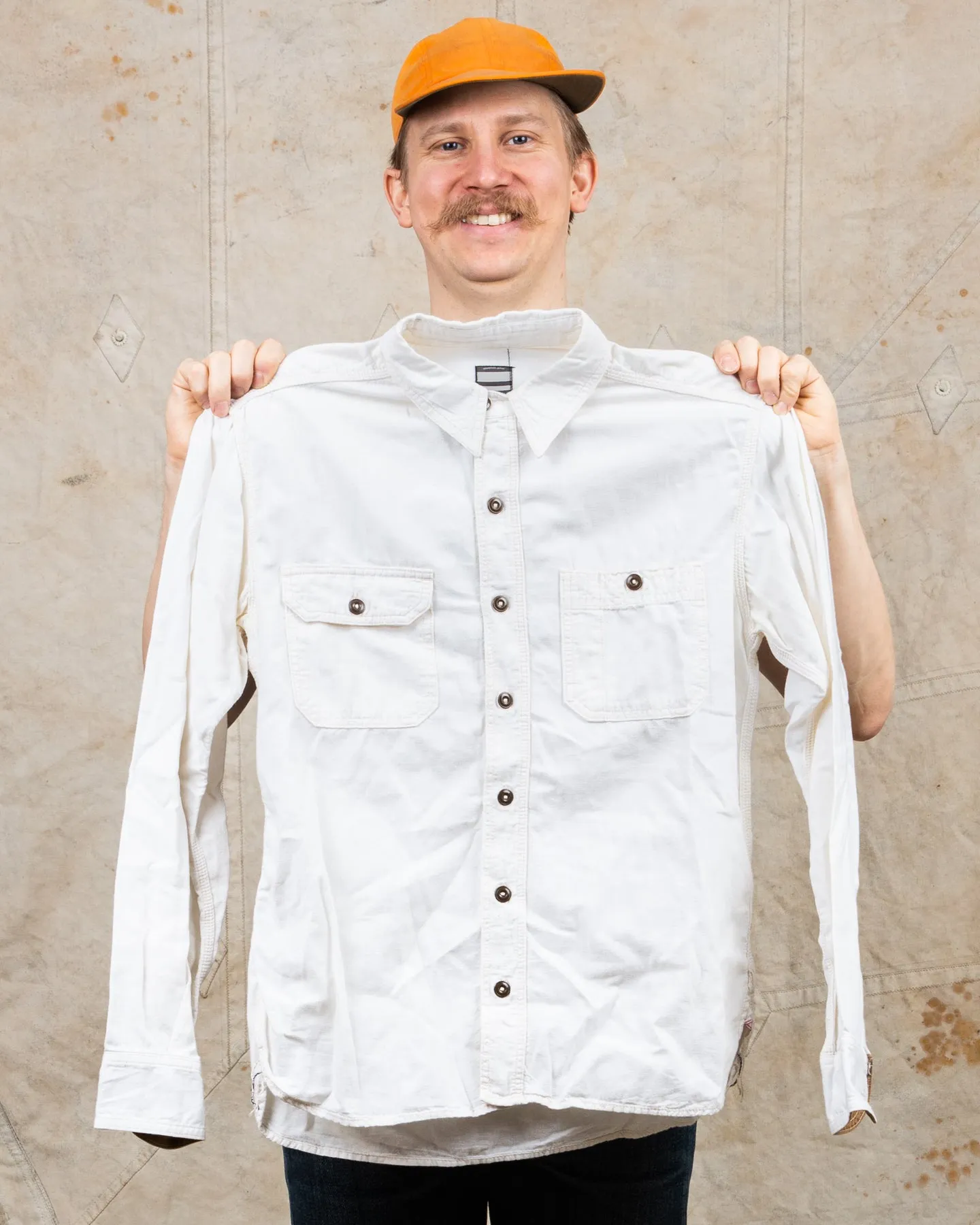 Second Hand Momotaro Work Shirt White Size 40