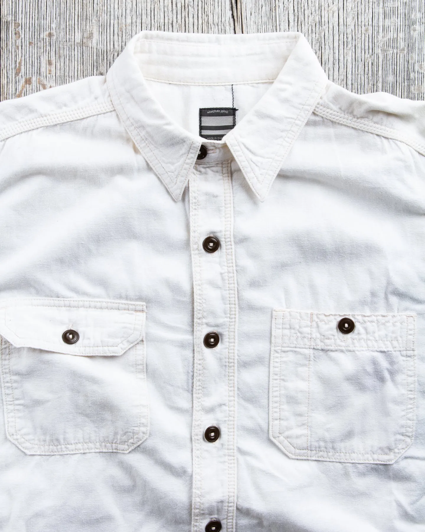 Second Hand Momotaro Work Shirt White Size 40