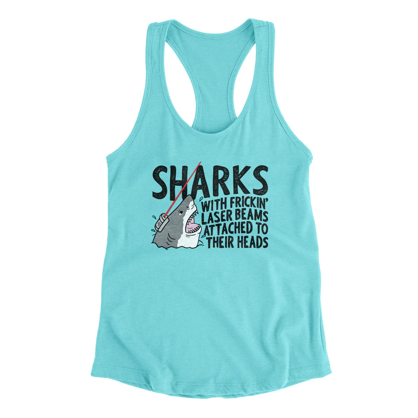 Sharks With Frickin’ Laser Beams Women's Racerback Tank