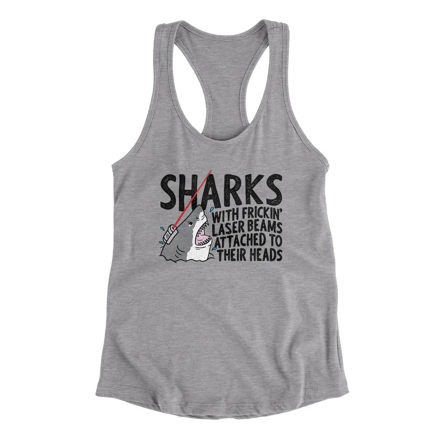 Sharks With Frickin’ Laser Beams Women's Racerback Tank