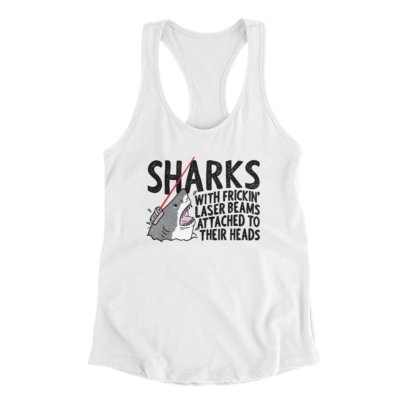 Sharks With Frickin’ Laser Beams Women's Racerback Tank