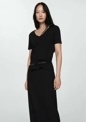 Short-sleeved cotton t-shirt - Black