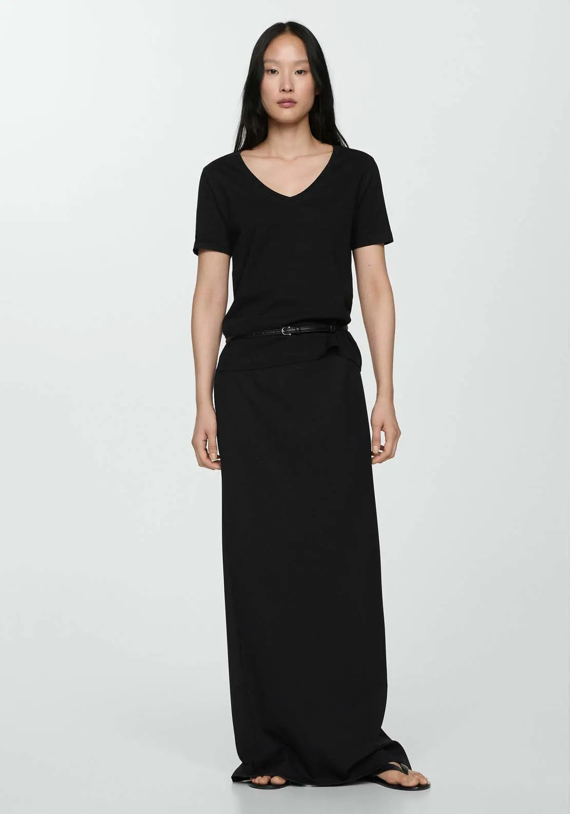 Short-sleeved cotton t-shirt - Black