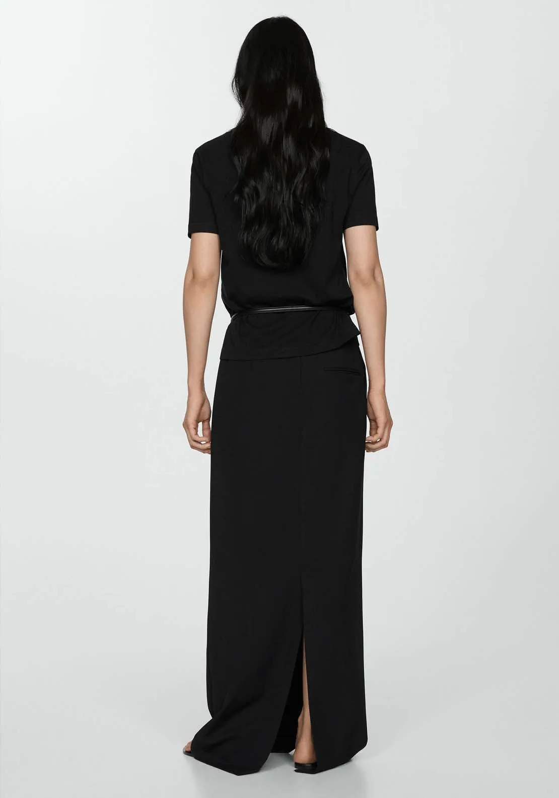 Short-sleeved cotton t-shirt - Black