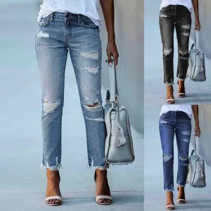 Slim high-stretch trousers-D858 | Inspanda