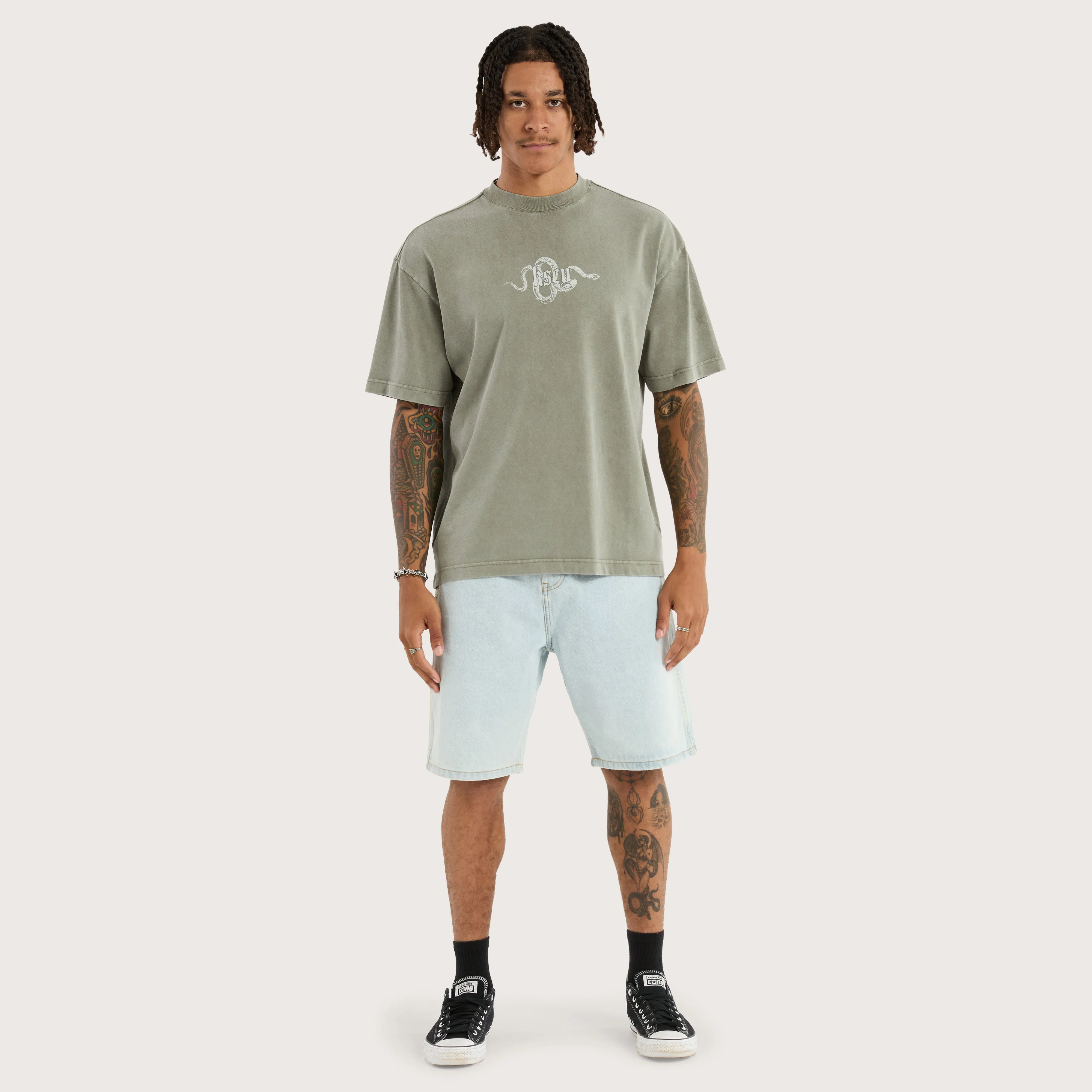 Slither Street Tee Mineral Dusty Olive