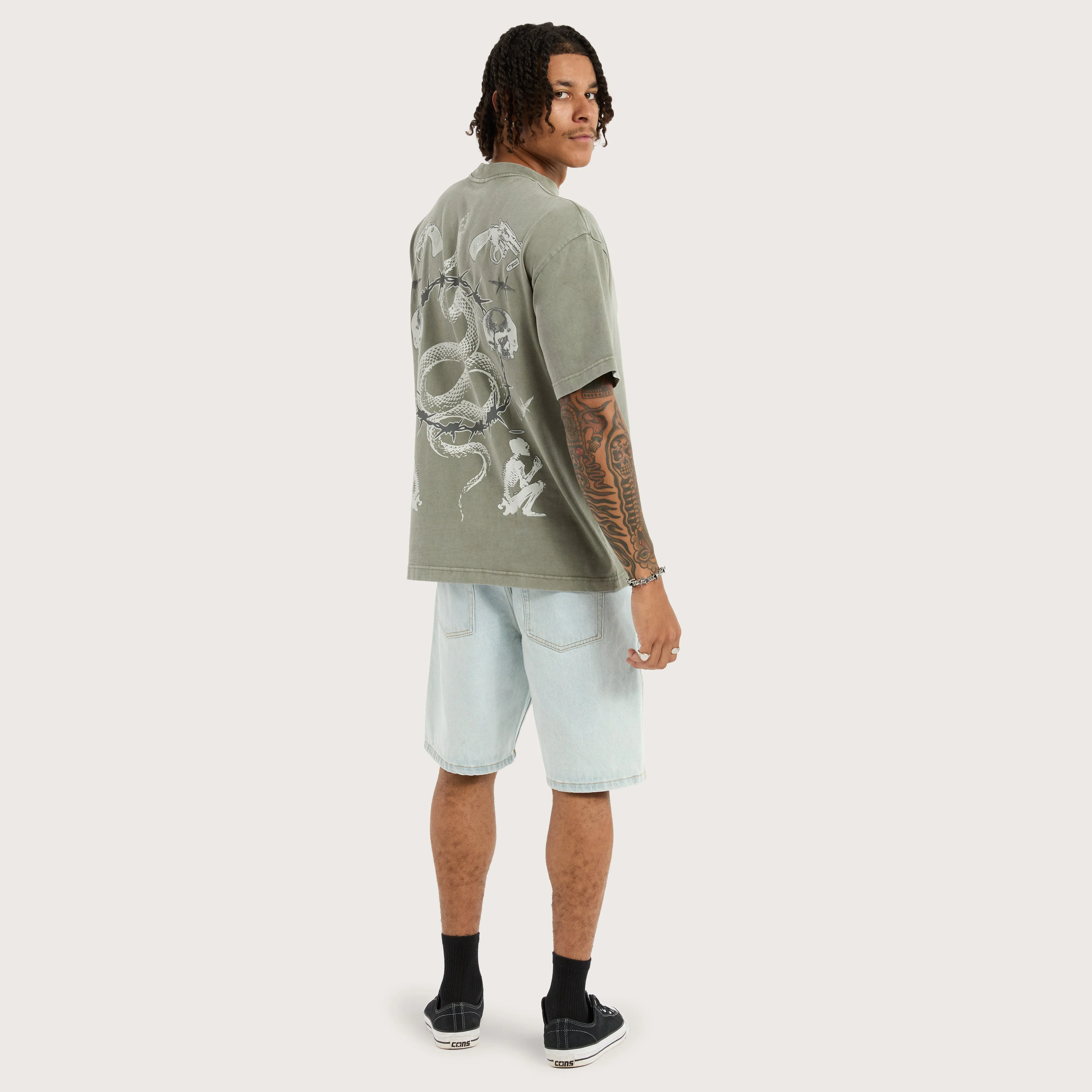 Slither Street Tee Mineral Dusty Olive