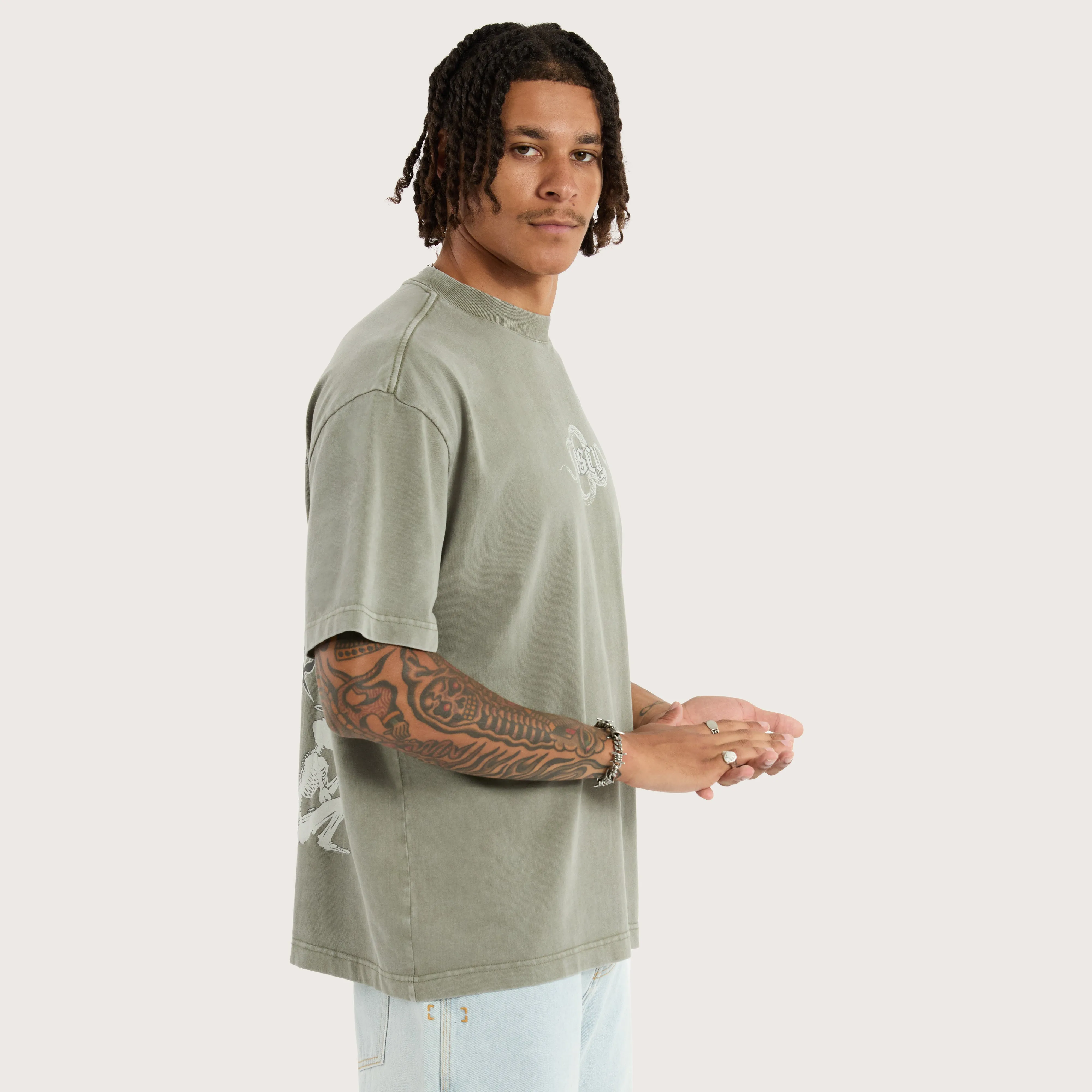 Slither Street Tee Mineral Dusty Olive