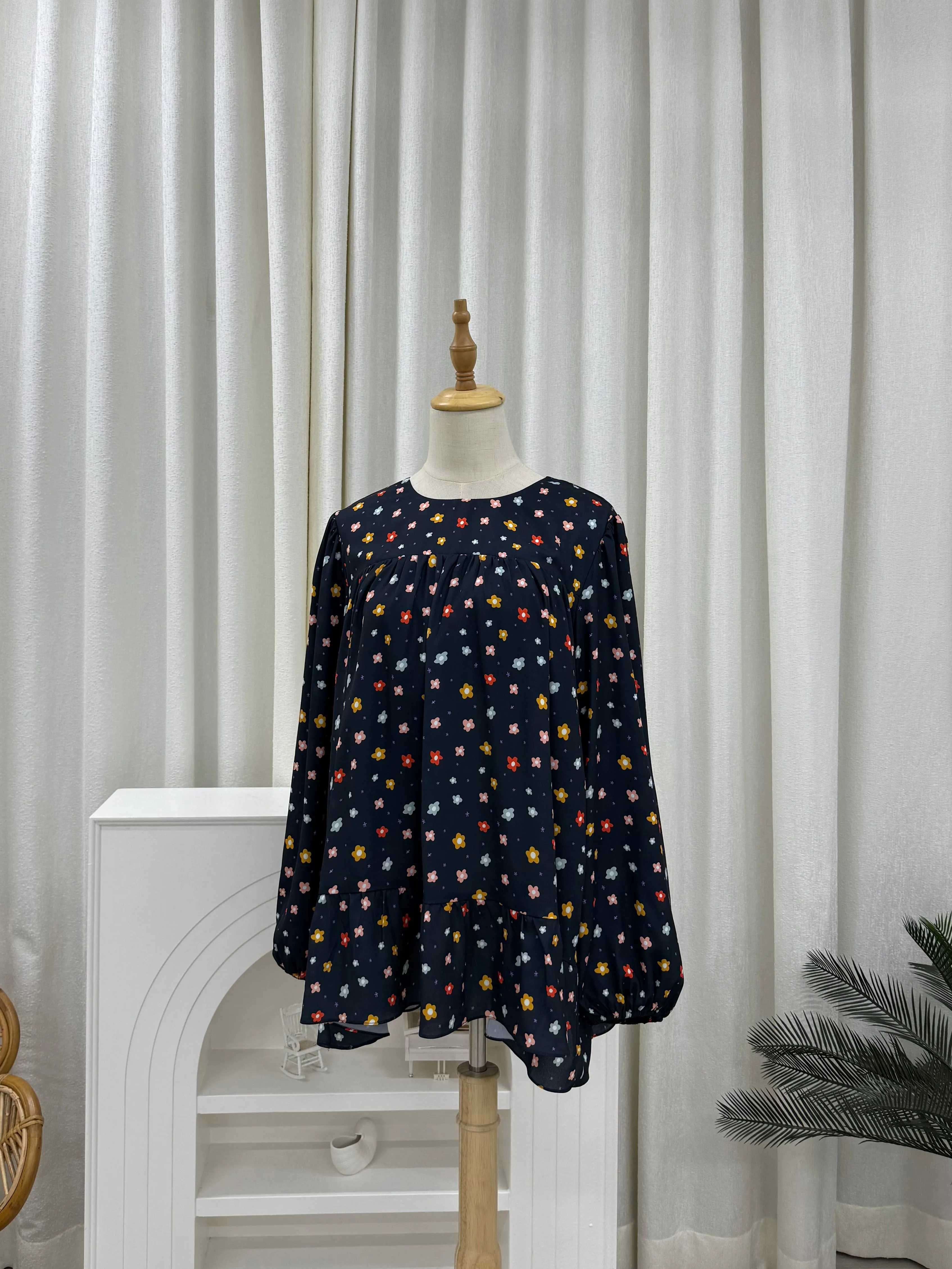 Sofia Printed Ruffles Top
