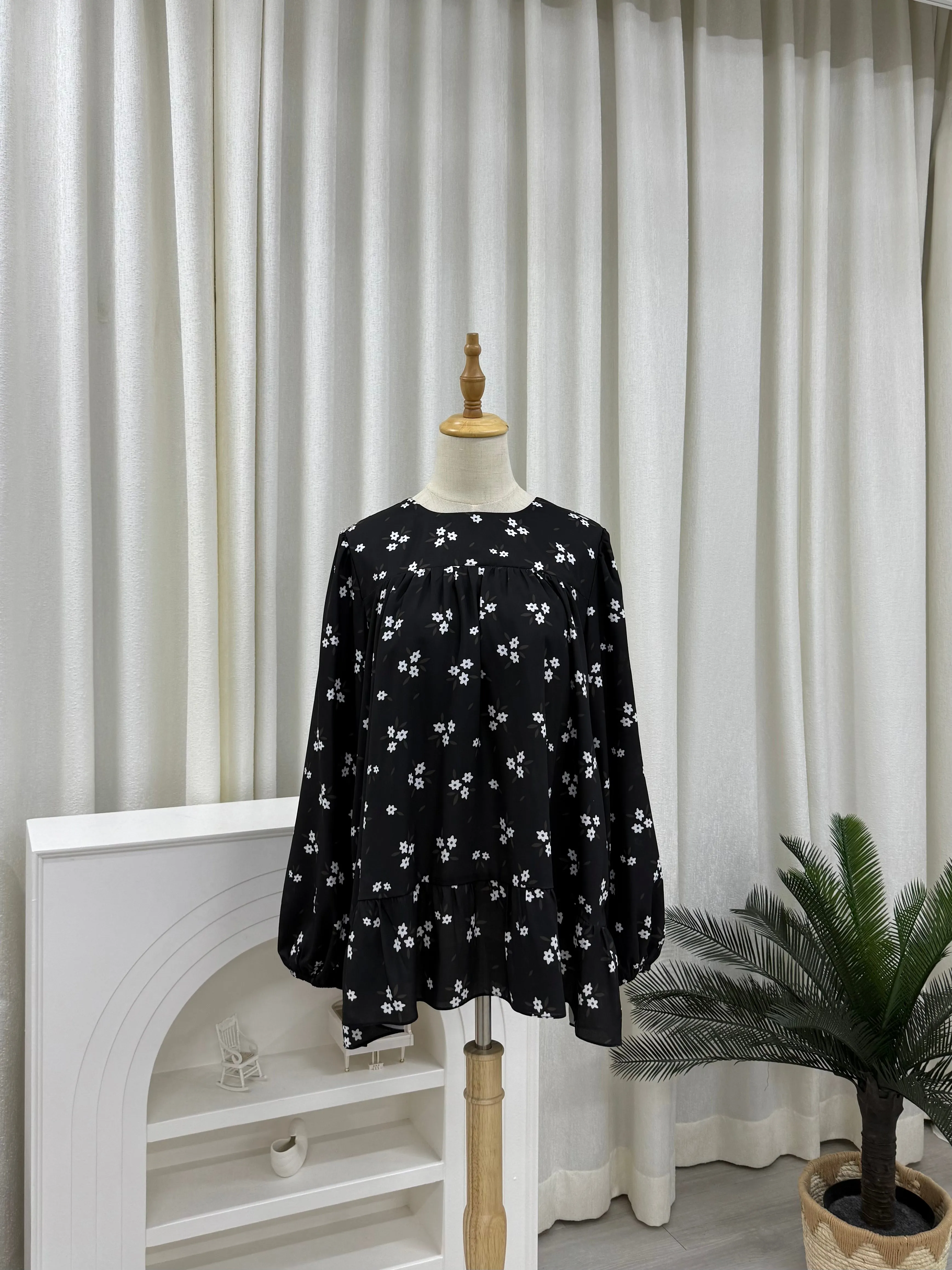 Sofia Printed Ruffles Top