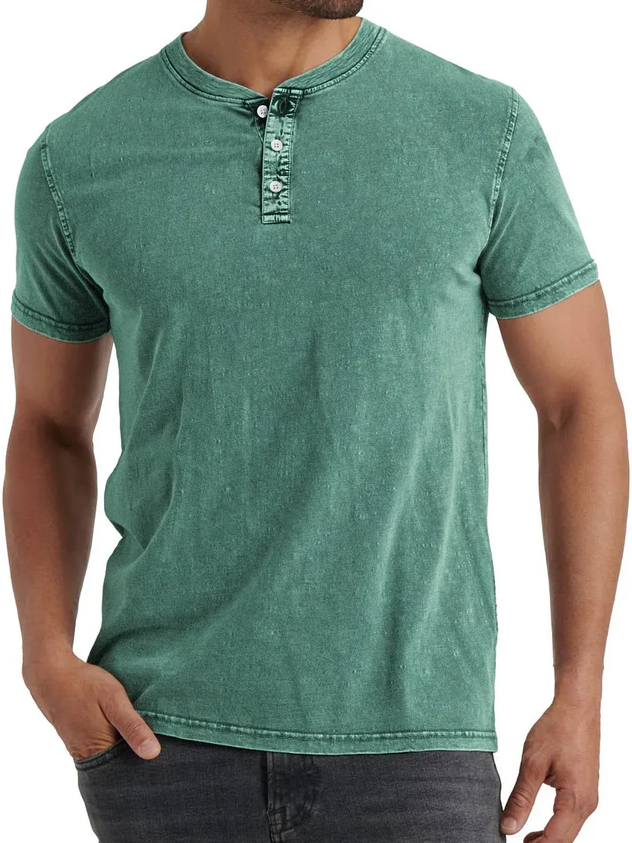 Soft Touch Shortsleeve Henley T Shirt for Men