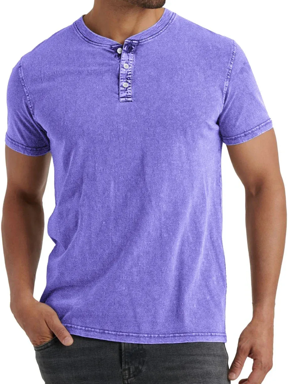 Soft Touch Shortsleeve Henley T Shirt for Men