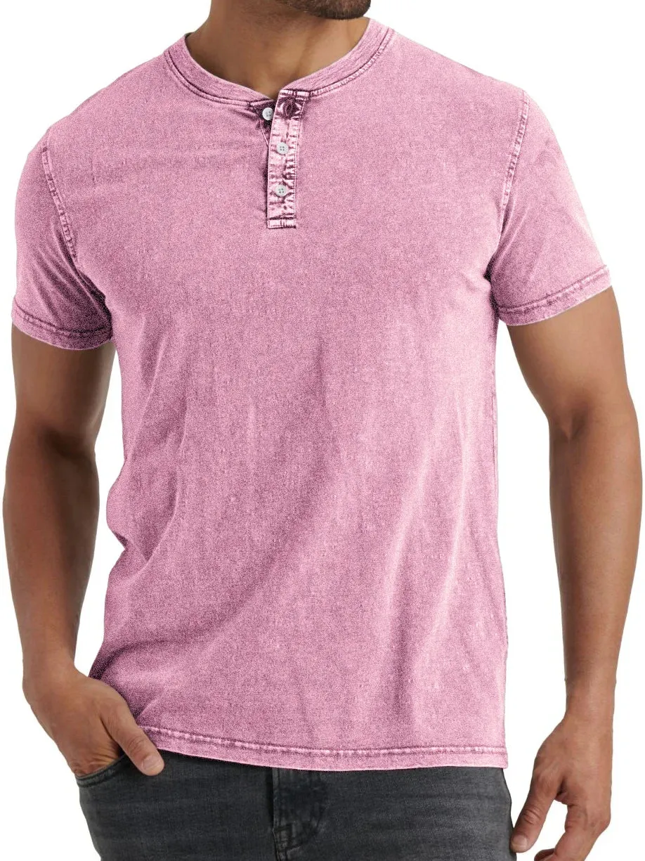 Soft Touch Shortsleeve Henley T Shirt for Men