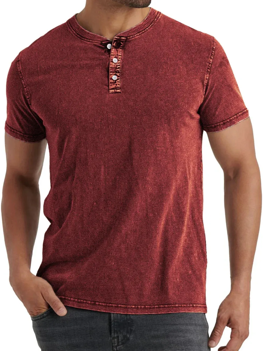 Soft Touch Shortsleeve Henley T Shirt for Men