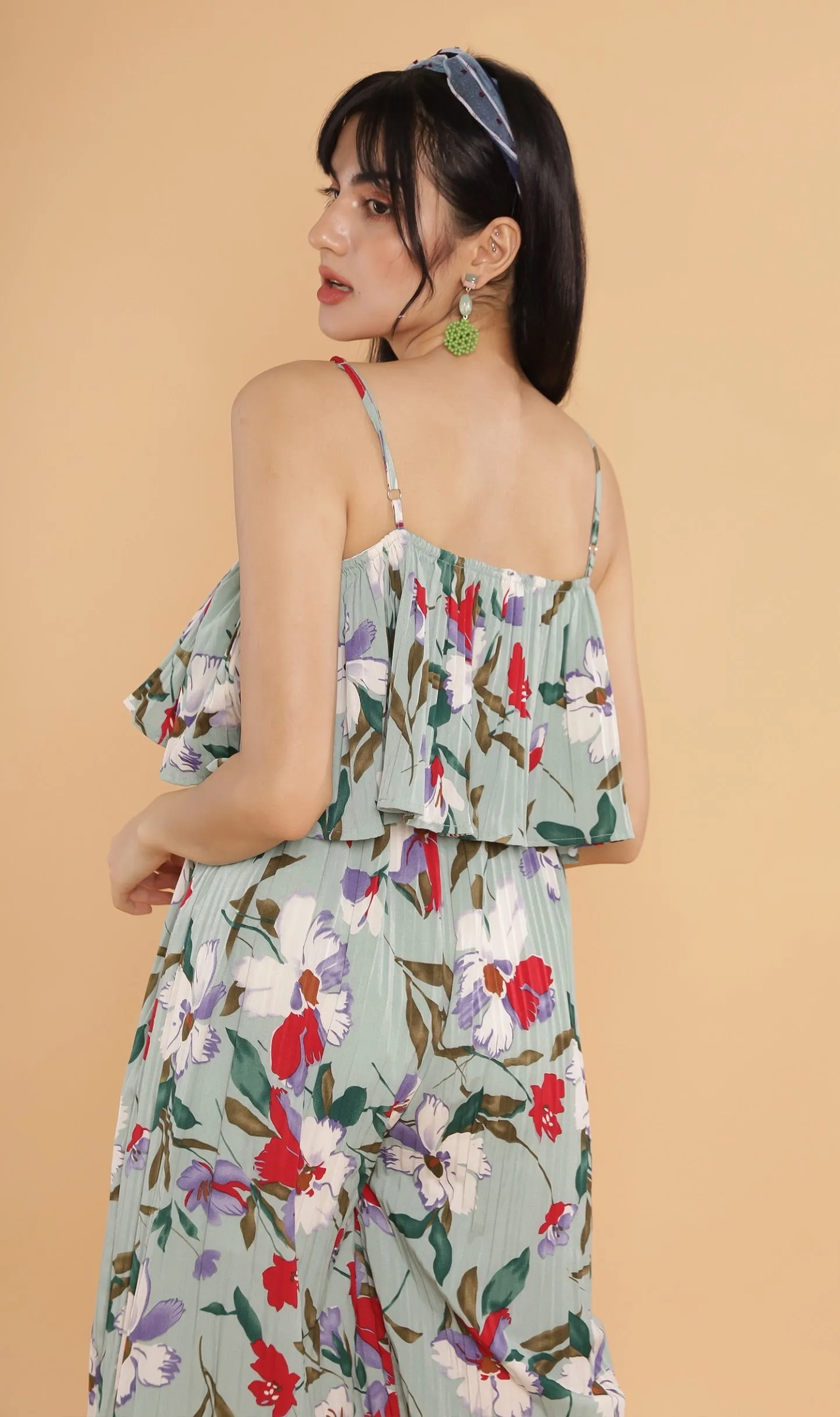 SOLANA Tiered Jumpsuit (Mint)