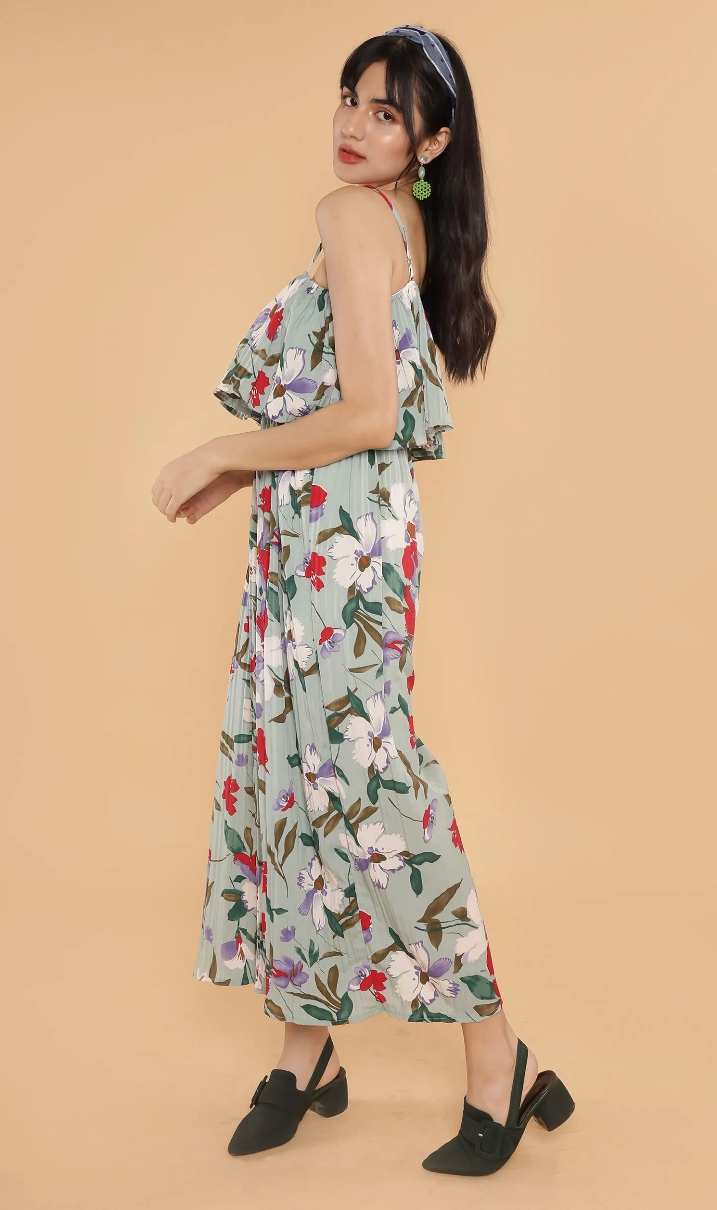 SOLANA Tiered Jumpsuit (Mint)