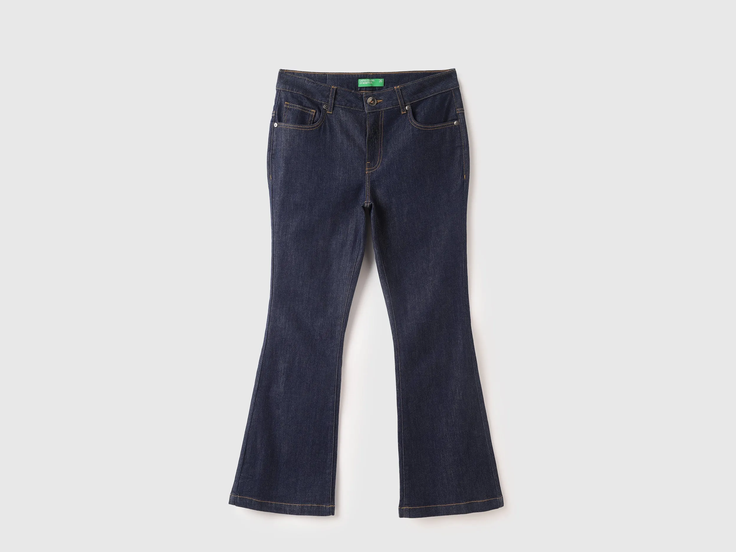 Solid Boot-leg Fit Jeans