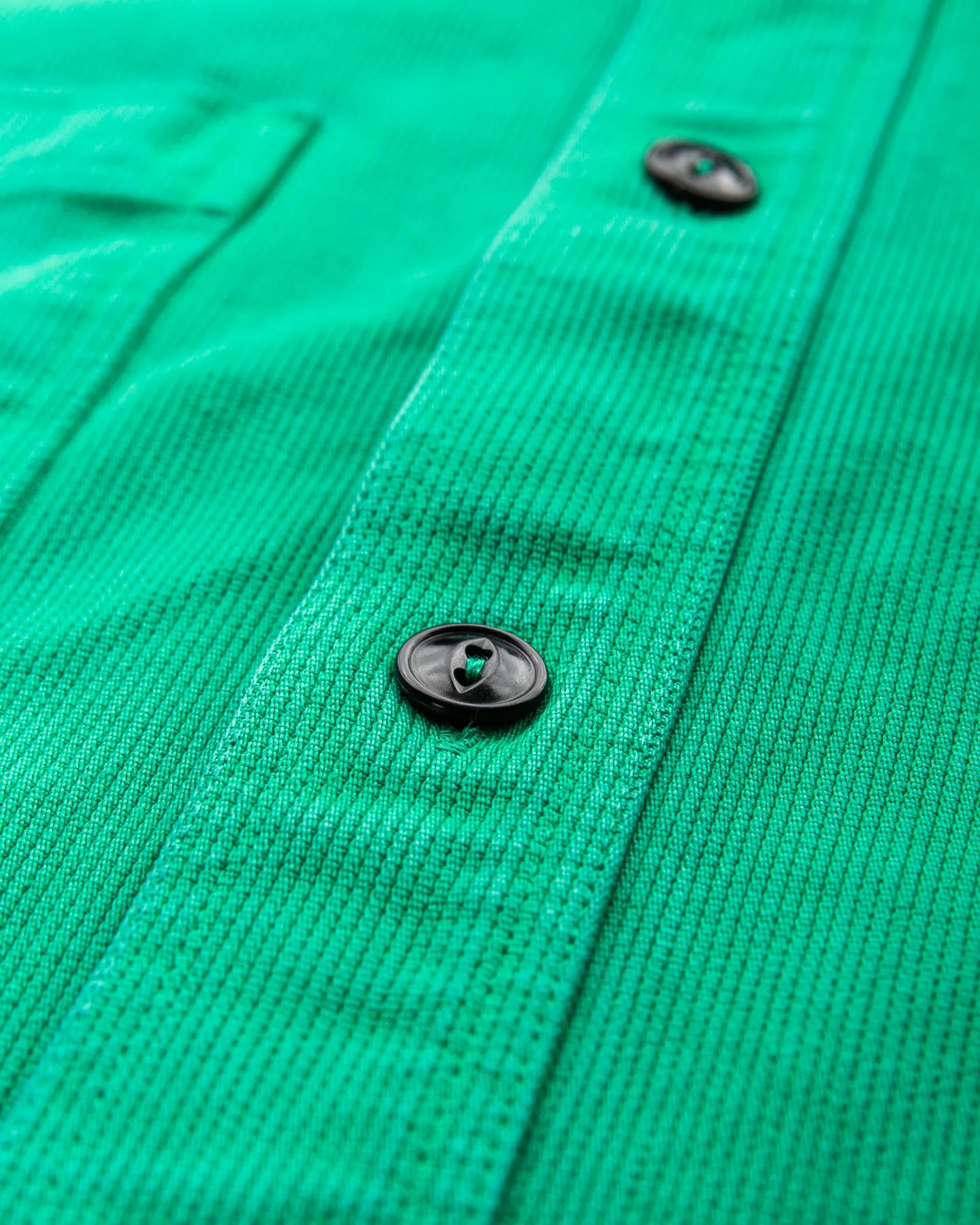 Sugar Cane & Co. Heavy Pique Shirt Pigment Dyed Green