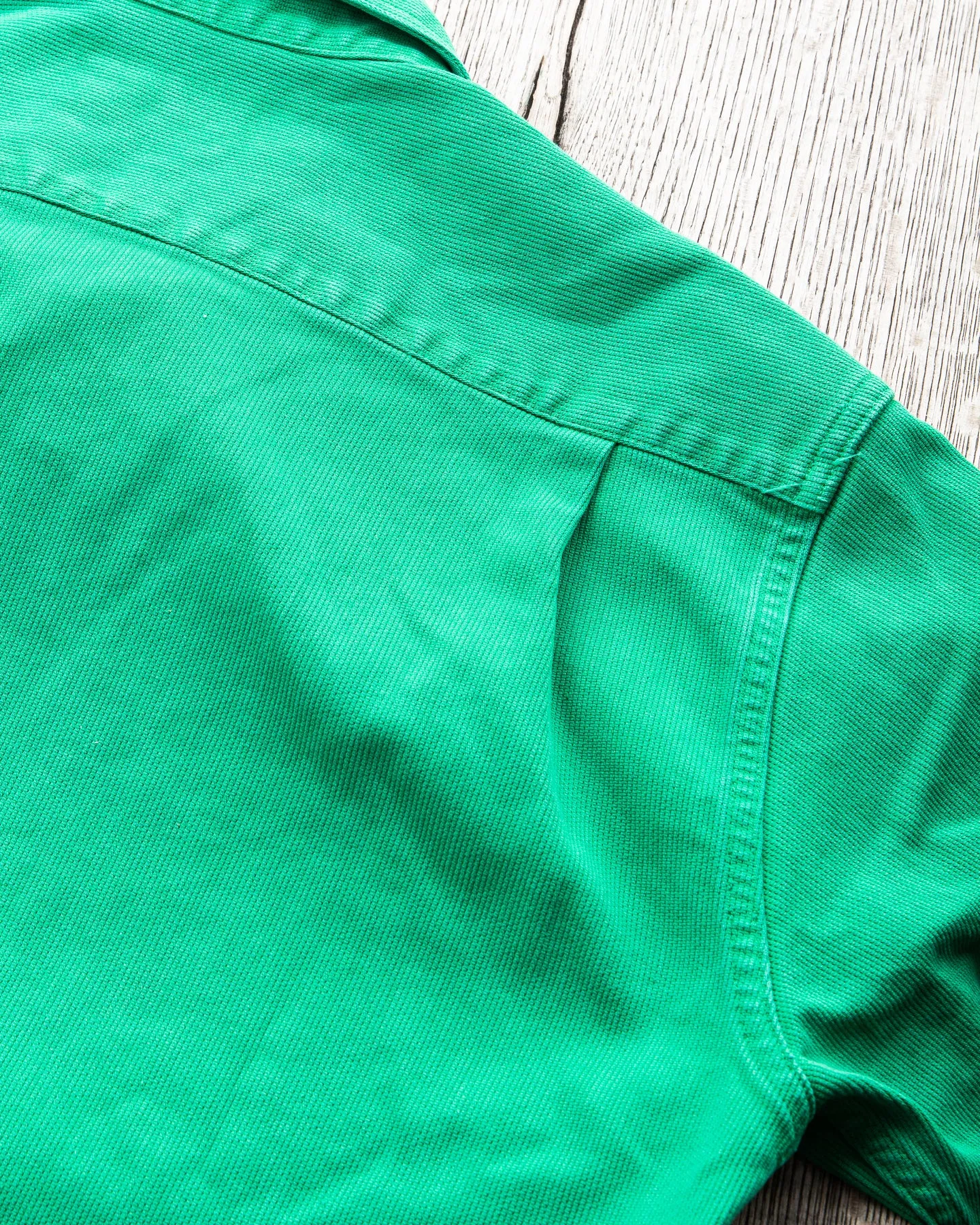 Sugar Cane & Co. Heavy Pique Shirt Pigment Dyed Green