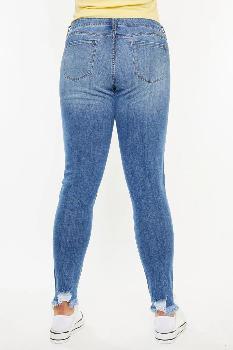 Summer Mid Rise Super Skinny Jeans (Plus Size)