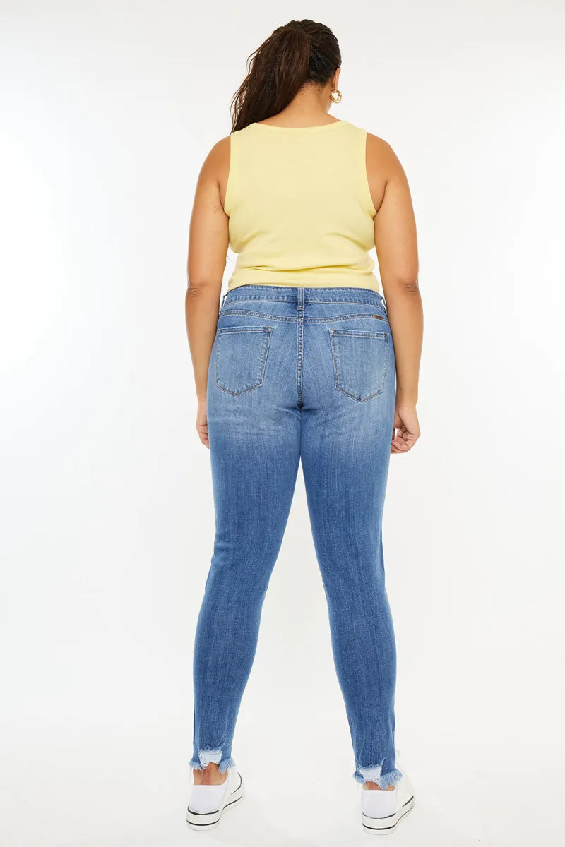 Summer Mid Rise Super Skinny Jeans (Plus Size)