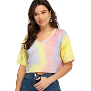 Sunset Hues Tie-Dyed Crop Top
