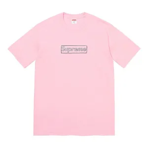 Supreme KAWS Chalk Logo Tee- Light Pink