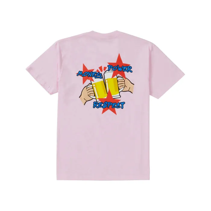 Supreme Money Power Respect Tee- Light Pink