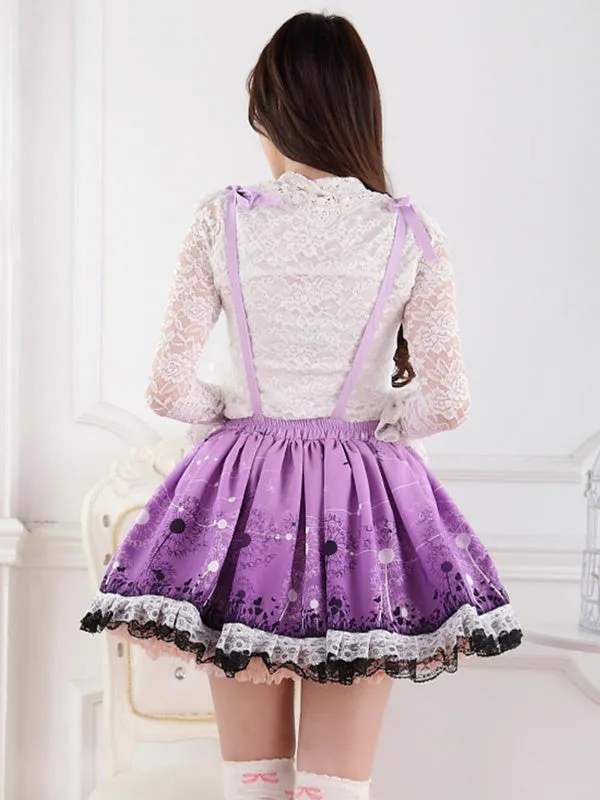 Sweet Lolita Skirt Purple Dandelion SK Lolita Skirt