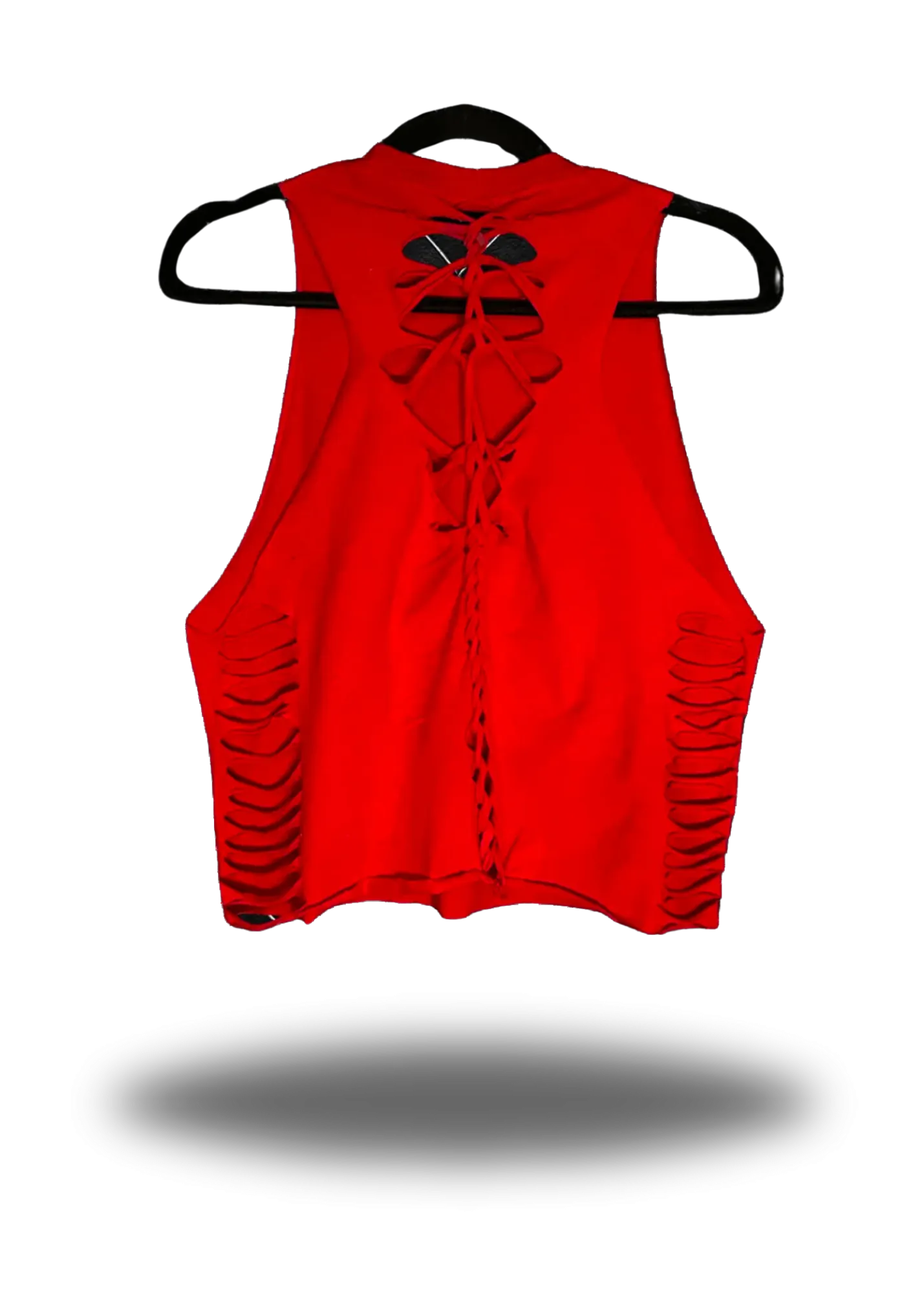 TALK LESS CROP TANK TOP*RED*