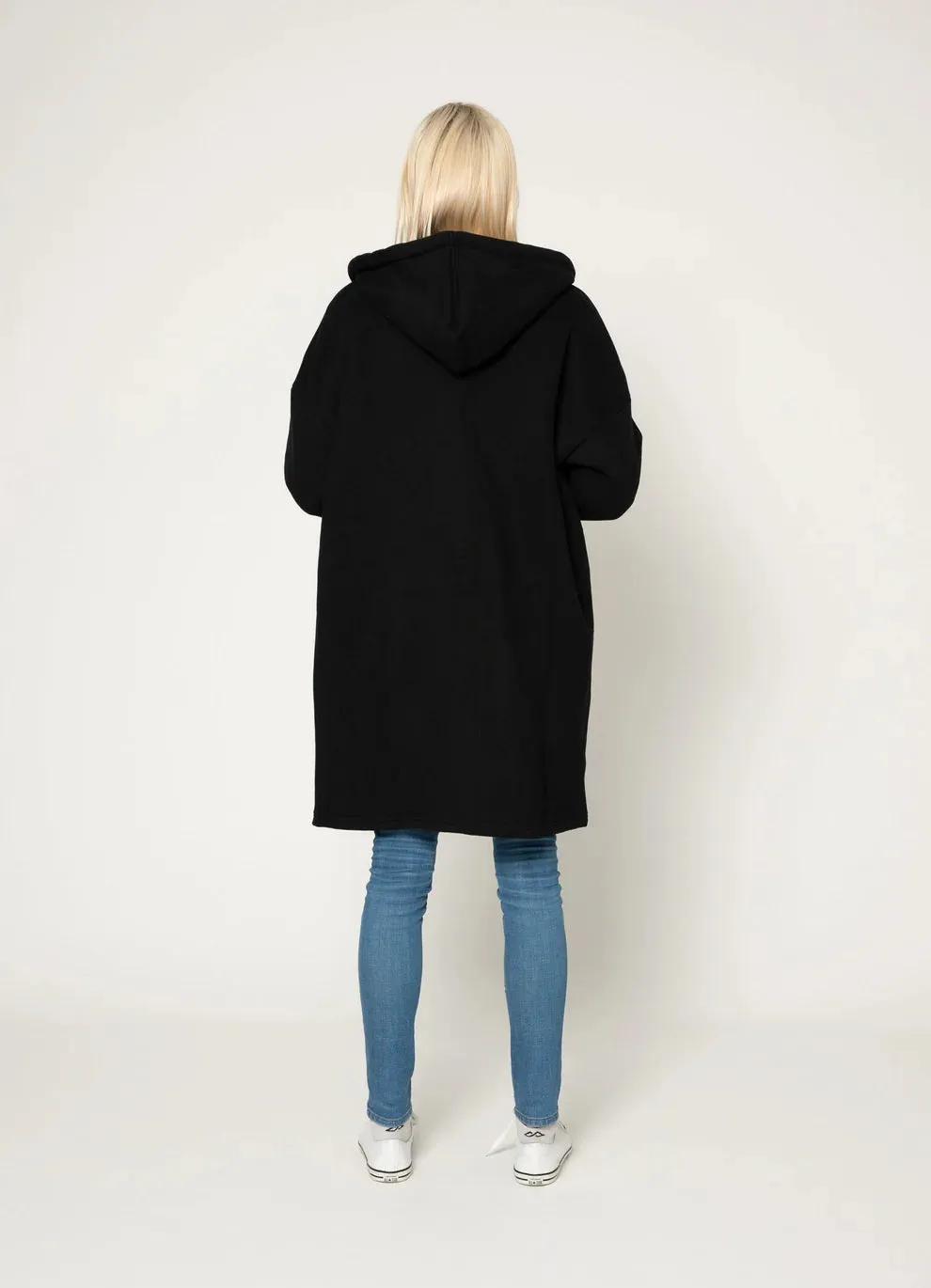 Taylor Sweatshirt Coat - Black