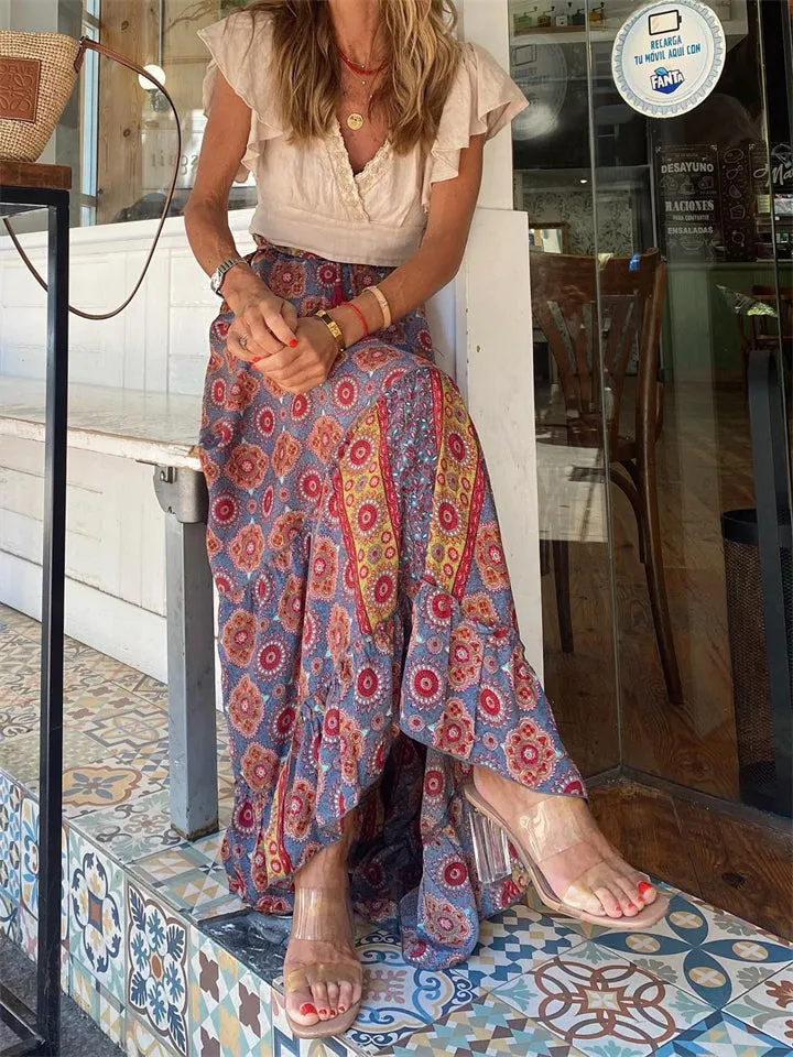 Temperament Breathable Ladies Street Printed Skirts