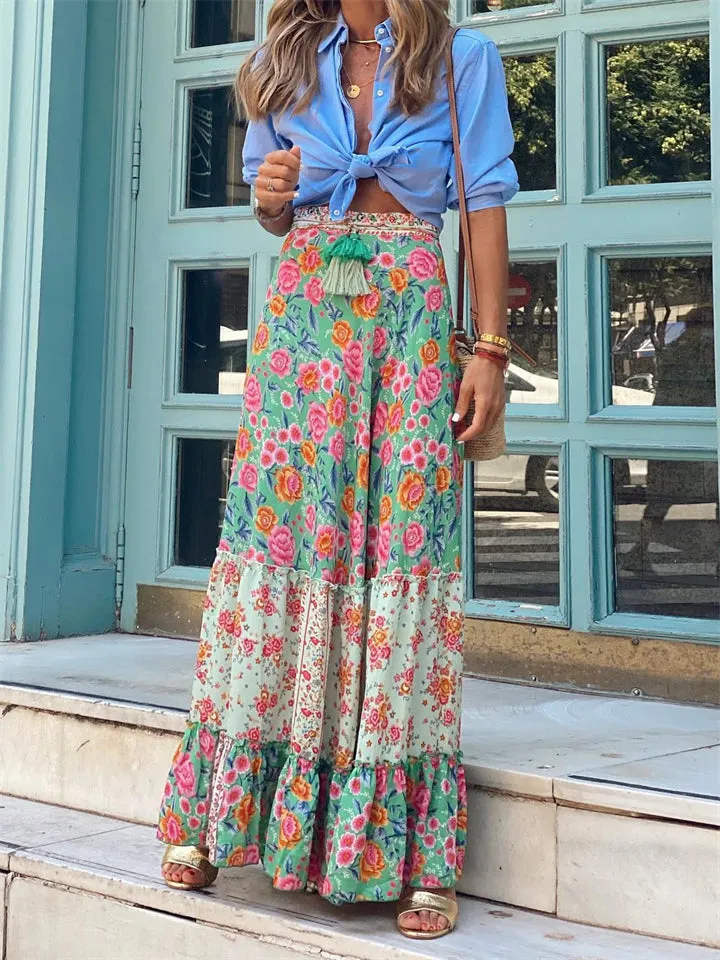 Temperament Breathable Ladies Street Printed Skirts