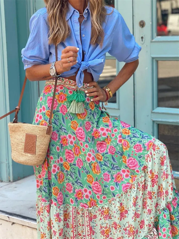 Temperament Breathable Ladies Street Printed Skirts