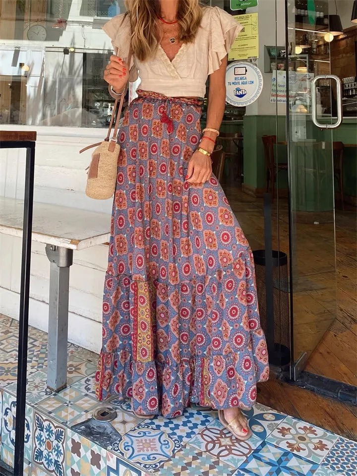 Temperament Breathable Ladies Street Printed Skirts