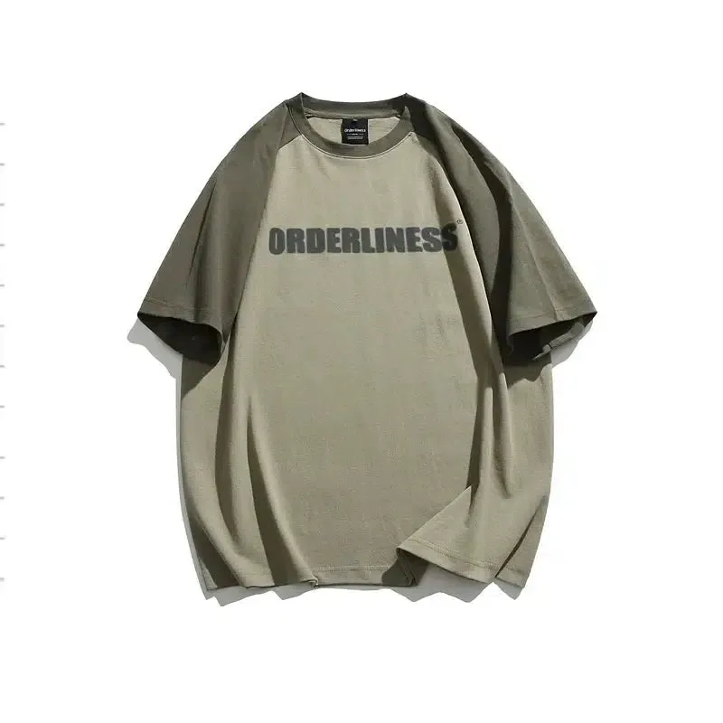 Text Print Color Block T-shirt