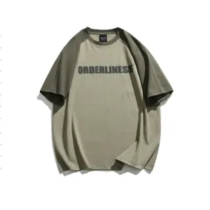 Text Print Color Block T-shirt