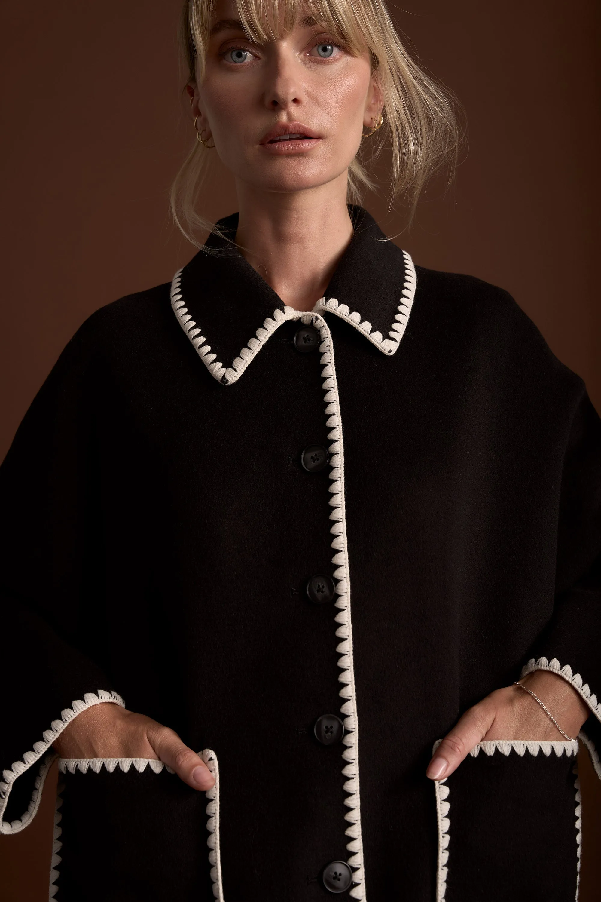 The Contrast Stitch Coat