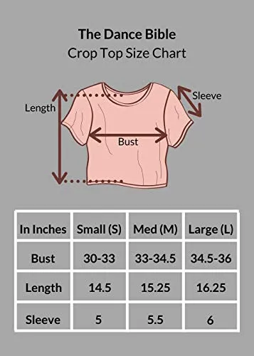The Dance Bible Women Printed Cotton Crop Top for Dance, Fitness, Yoga, (Eat Sleep Gym Repeat, Green, Medium)