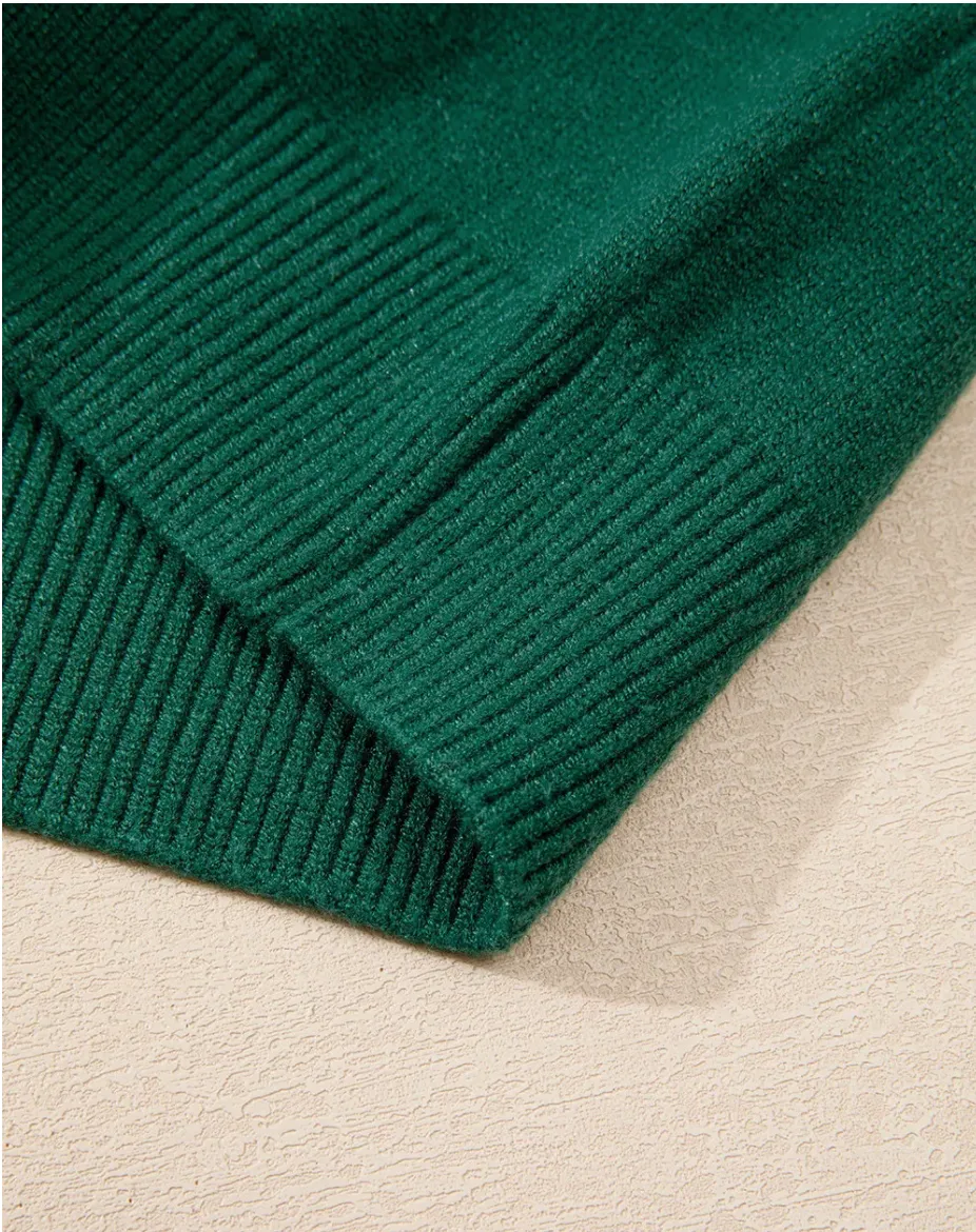 The Lace Boutique Collection - Debbie's Polished Pearl Sweater in Green