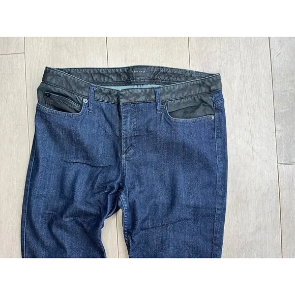 Theory Women Skinny Raegan Jeans Indigo Size 8 Made in US MSRP $230