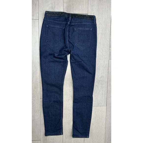 Theory Women Skinny Raegan Jeans Indigo Size 8 Made in US MSRP $230