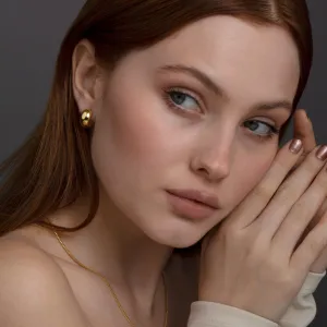 Thick Hinged Huggie Earrings - 18K Gold Vermeil