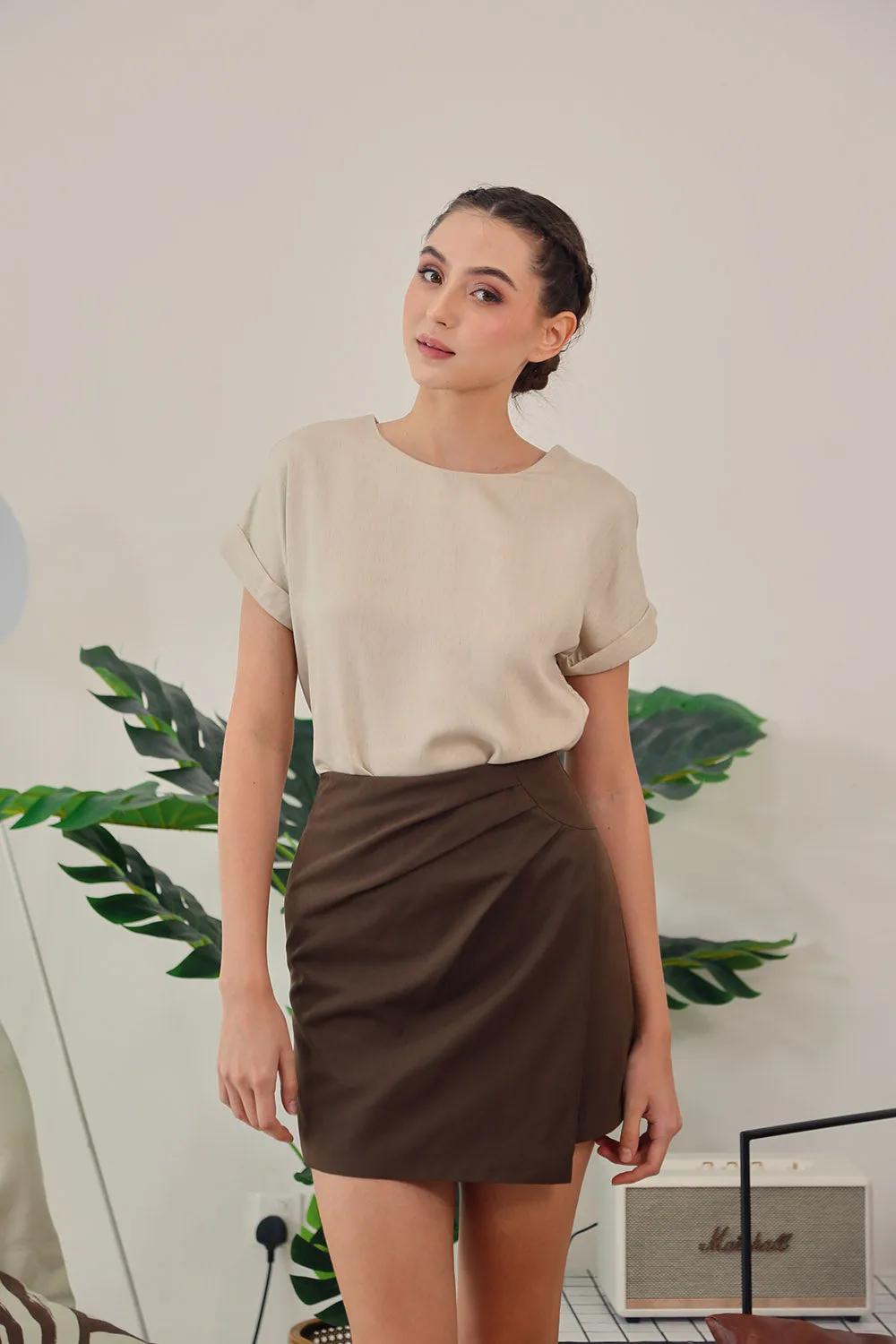 Tova Color Top in Sand Texture